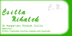 csilla mihalek business card